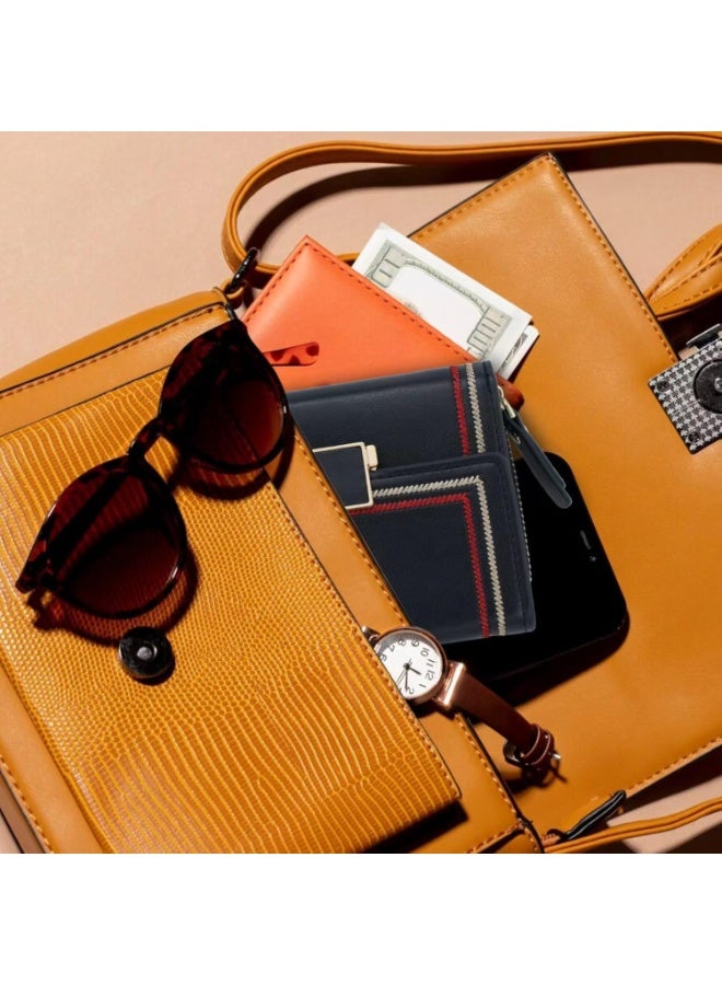 NANAO Women Wallet, Minimalist Design Women's Travel Wallets with ID Window, Credit Card Holder, Black Small Cash Wallets, Cute Leather Coin Purse, for Women Ladies and Girls (Black) - Image 4