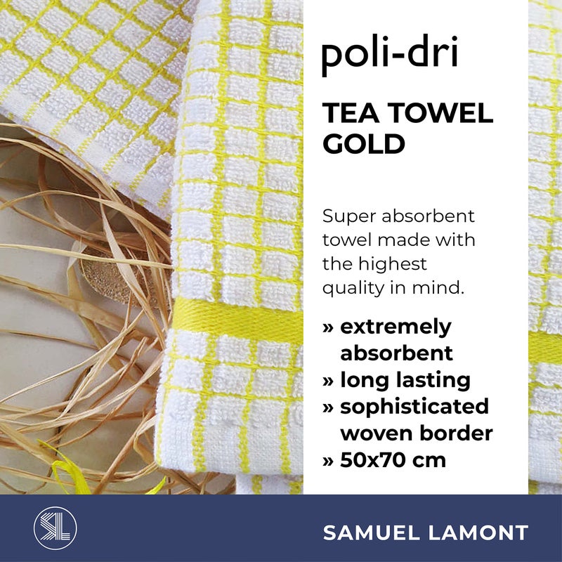 Samuel Lamont & Sons Poli Dri Tea Towel Gold - Image 2
