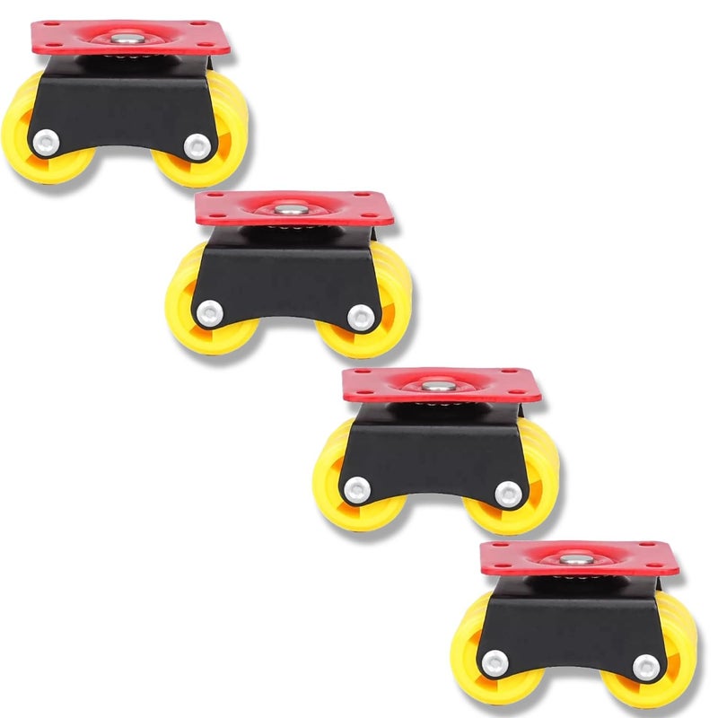 PACIFIC MOVERS Heavy Duty Fixed Caster Wheels Bed Casters for Heavy Furnitures Tables Trolleys Sofa etc Weight Capacity upto 300kg Heavy Rotating 600KG Pack of 4 - Image 1