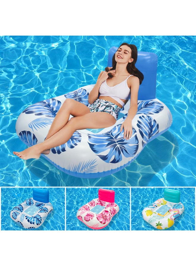 Inflatable Floating Row Outdoor Foldable Backrest Mesh Floating Bed Water Inflatable Supplies Recliner Floating Bed - Image 2