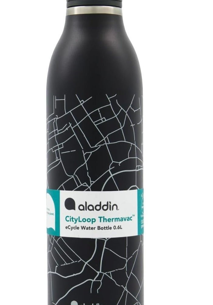 Aladdin 0.6L CityLoop Thermavac Water Bottle - Black City Print - Image 1