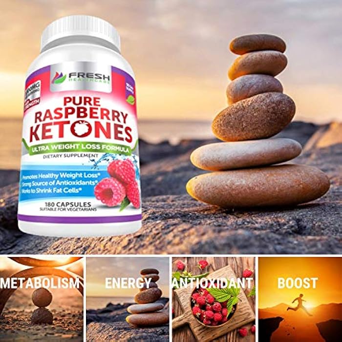 FRESH HEALTHCARE Pure 100% Raspberry Ketones Max 1000mg Per Serving - 3 Month Supply Non GMO - Advanced Weight Loss Support - 180 Capsules - Image 5
