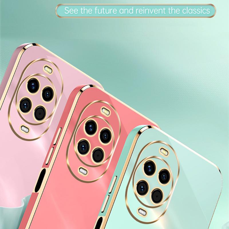 Xinli For Huawei Nova 14 Straight Edge 6D Electroplate Tpu Phone Case With Ring Holder(Celestial Blue) - Image 3