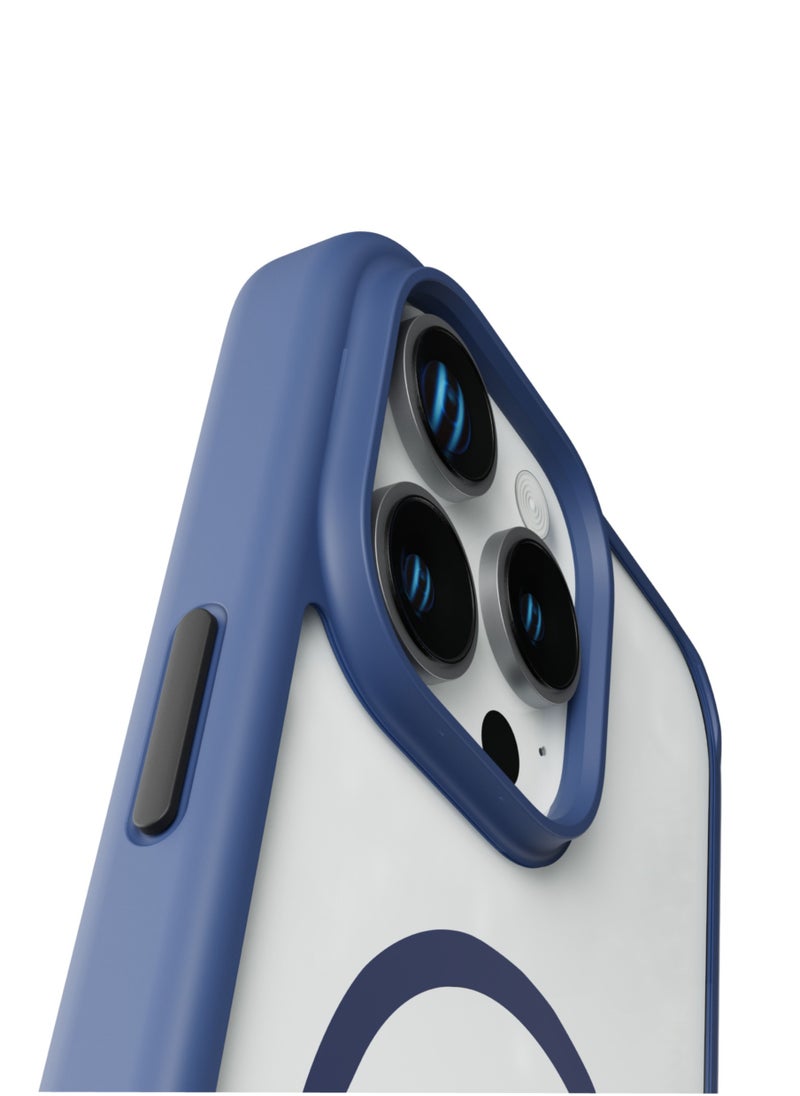 LEVELO - iPhone 16 Pro Max MagSafe  Case Solo/ Clearview Technology/ 3H Scratch Resistance/ Hybrid Construction - Blue - Image 1