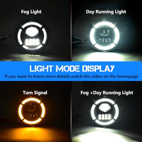 OKSIWA LED Fog Lights With DRL-For 2007-2013 GMC Sierra 1500, 2007-2014 GMC Sierra 2500 3500HD (Not For Classic Models), White DRL,Amber Turn Signal,Fog Light Assembly Replacement,Waterproof - Image 2