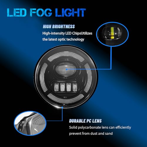OKSIWA LED Fog Lights With DRL-For 2007-2013 GMC Sierra 1500, 2007-2014 GMC Sierra 2500 3500HD (Not For Classic Models), White DRL,Amber Turn Signal,Fog Light Assembly Replacement,Waterproof - Image 3