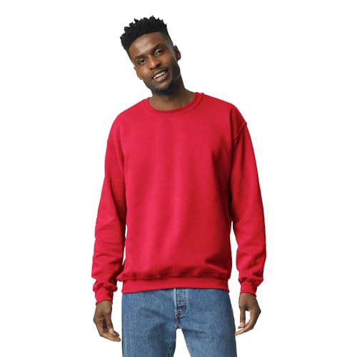 Gildan Adult Fleece Crewneck Sweatshirt, Style G18000, Multipack, Red (1-Pack), Small - Image 1