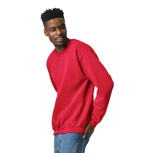 Gildan Adult Fleece Crewneck Sweatshirt, Style G18000, Multipack, Red (1-Pack), Small - Image 2