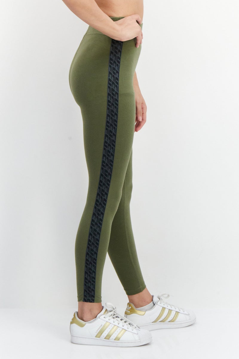 Ufc Women Sportswear Fit Brand Logo Training Leggings, Olive - Image 4