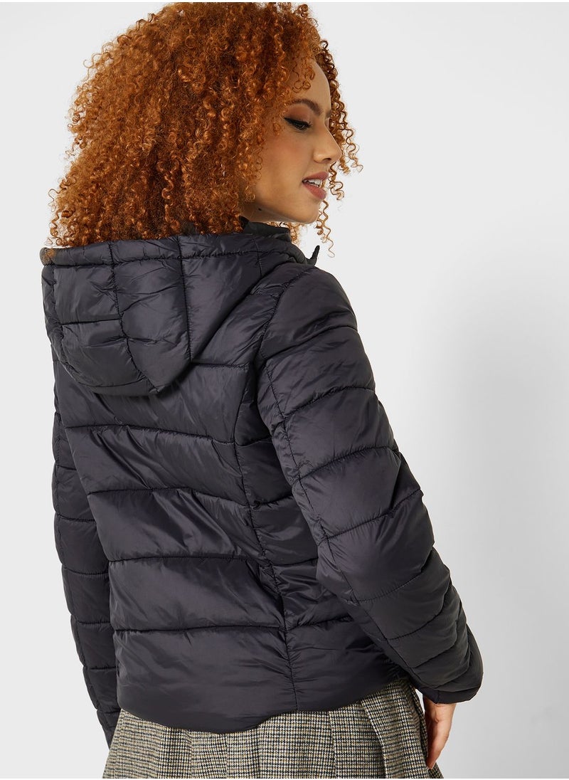 Jacqueline de Yong - Hooded Pocket Detail Jacket - Image 1