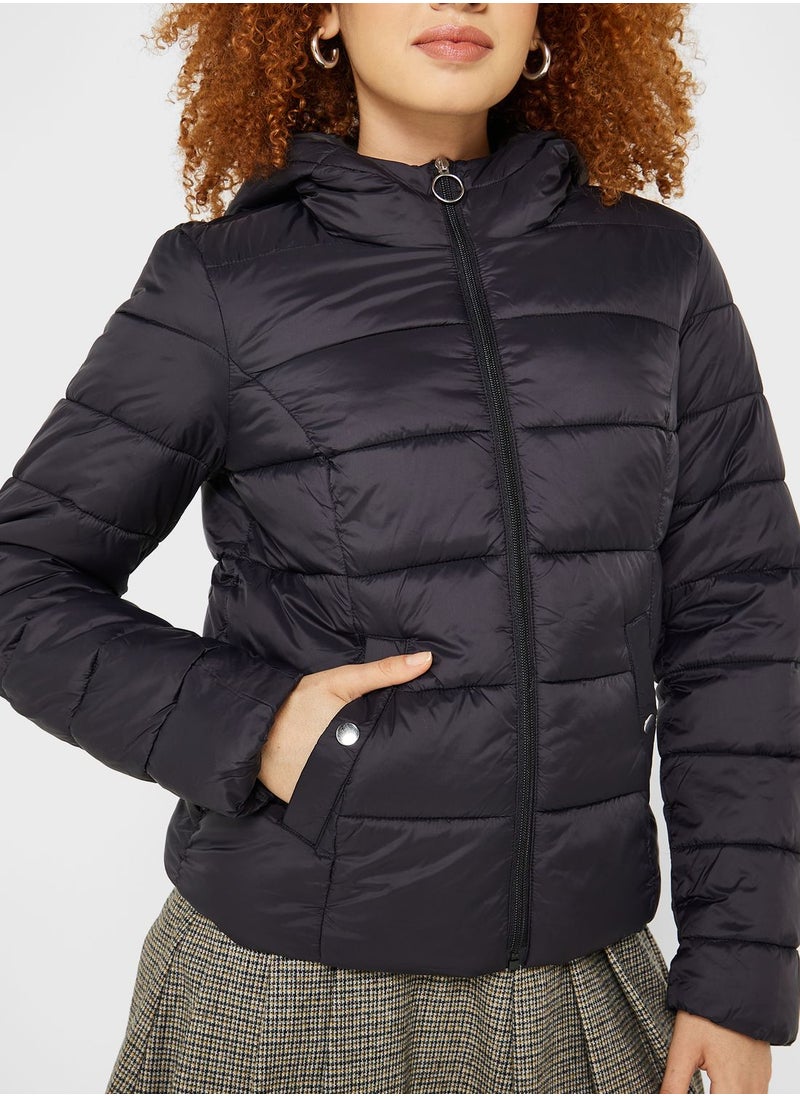 Jacqueline de Yong - Hooded Pocket Detail Jacket - Image 1