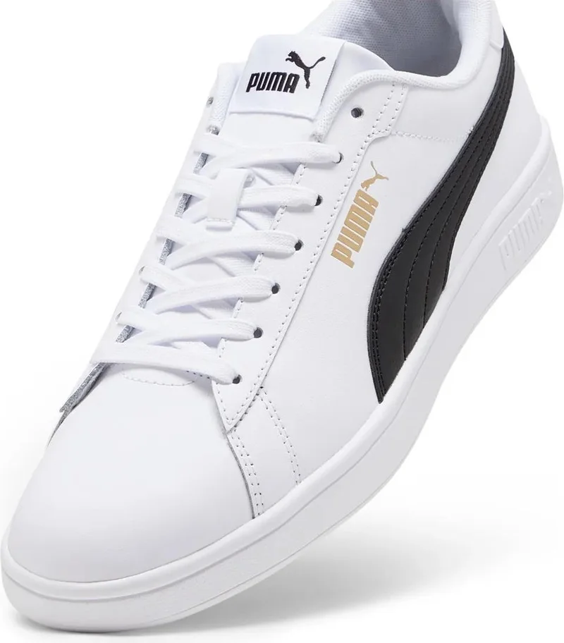 PUMA Smash 3.0 L 390987-11 MEN White-Black-Gold Casual Sneaker Shoes