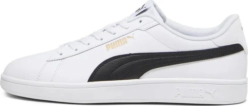 PUMA Smash 3.0 L 390987-11 MEN White-Black-Gold Casual Sneaker Shoes