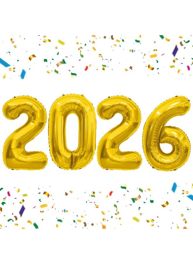 Slergut 2026 Balloons Graduation Balloons Gold Number Balloons 2026 40 Inch 2026 Numbers Foil Balloon 20 22 26 60 62 Balloon Numbers for Graduation Decorations Birthday Anniversary Photo Props - Image 1