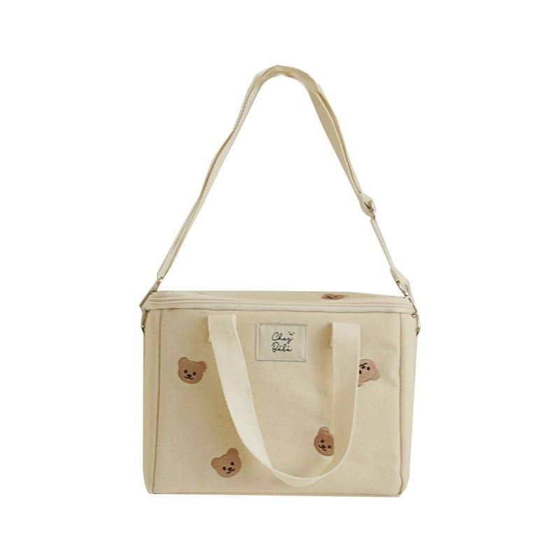 RICHTRUE Kawaii Lunch Bag for Girls Lunch Box Insulated Cute Lunch Bags for Women Insulated Lunch Box for Kids Beige 2