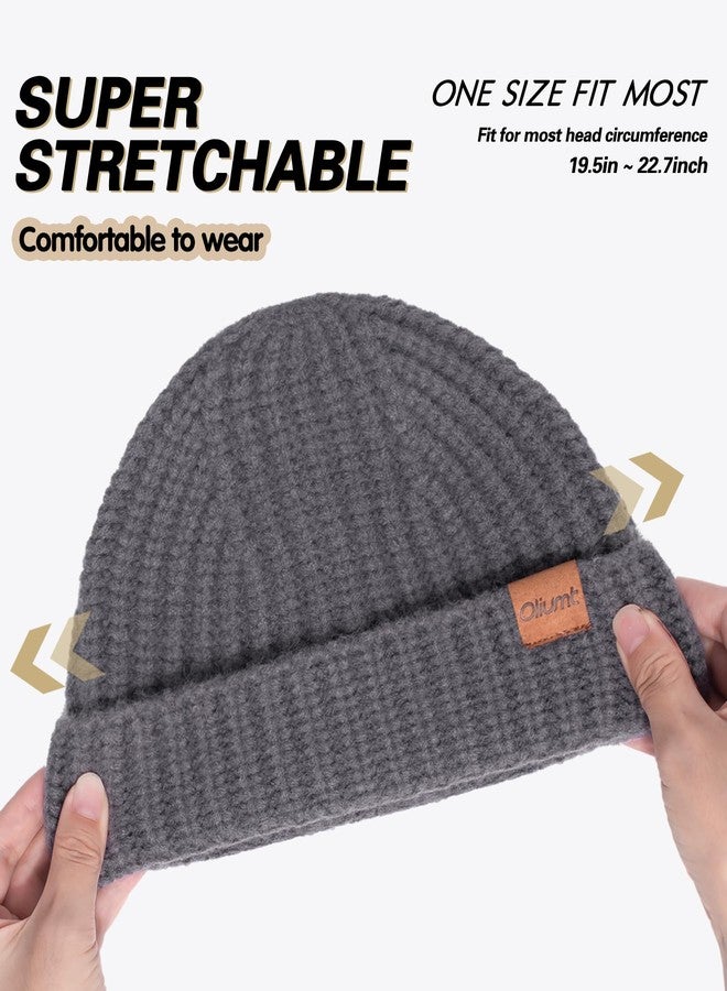 Oliumt Fisherman Short Beanie Hats Skull Cap for Men (US, Alpha, One Size, Coffee) - Image 5