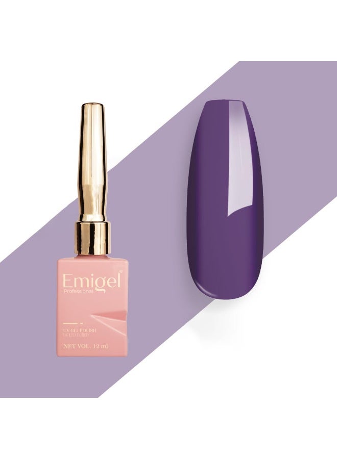 Professional UV Gel Polish BLUEBERRY PURPLE - E075 | Cured With UV LED Lamp | Super Glossy Finish |Quick Drying Nail Polish (12ml)