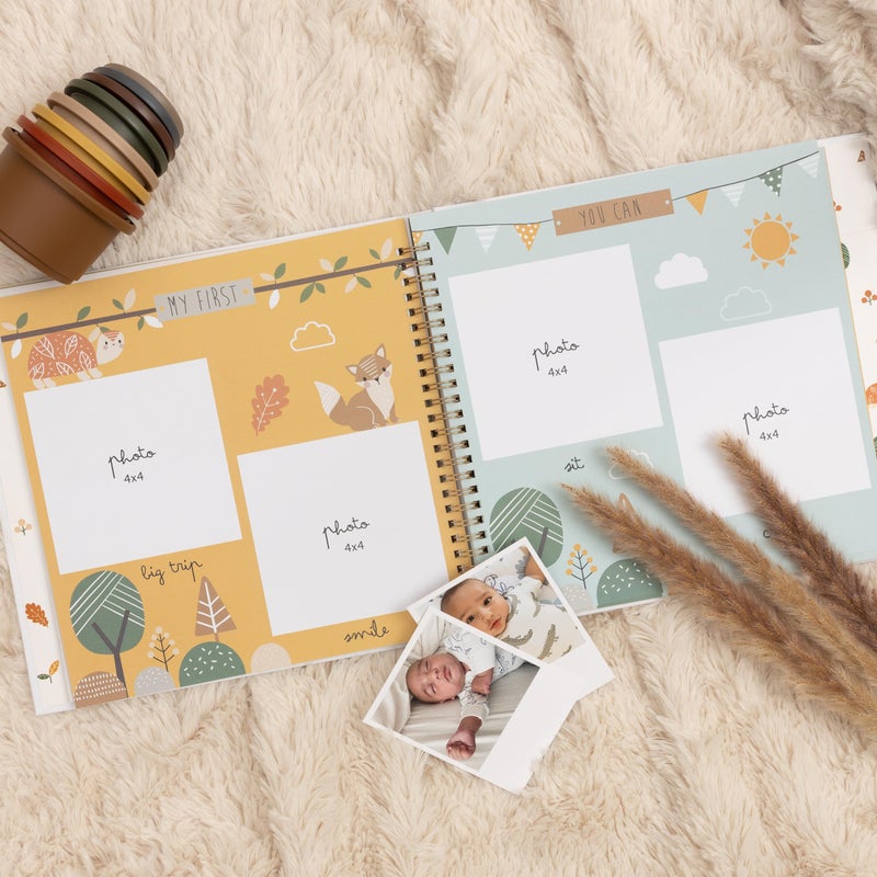 Pondering Pine Keepsake Baby Memory Book for Baby Boy or Girl â€“ Timeless Gender Neutral Baby Journal Scrapbook Photo Album for First 5 Years â€“ Milestone Book to Record Every Event from Birth to Age 5 - Image 4