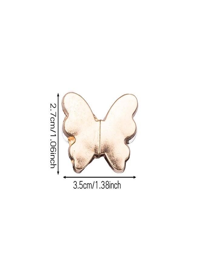Tizee 8 Pair Butterfly-Shaped Magnetic Curtain Closure - Curtain Clips Decorative Detachable Buckle for Indoor Outdoor Use, Prevent Light Leaking, Easy Installation, Alloy Material (Golden) - Image 5