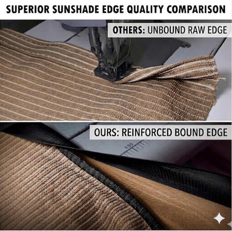EMERIT 90% Shade Cloth Sun Shade Fabric for Patio Garden Pergola Shade Cover Canopy with Gromments - Image 5