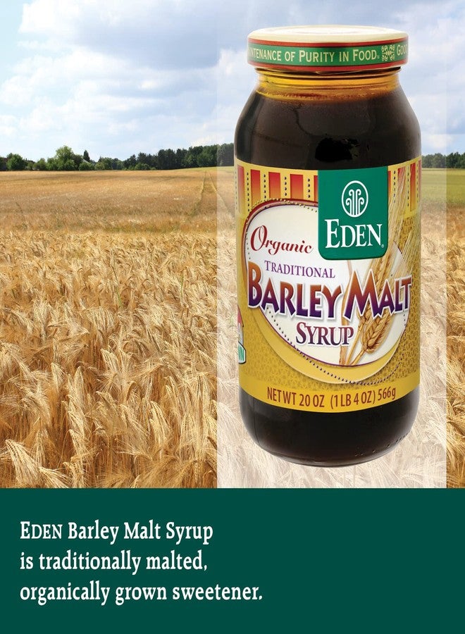 Eden Organic Traditional Barley Malt Syrup, Whole Grain Liquid Sweetener, 74.5% Maltose, Non-Diastatic, Perfect for Bagels, Non-GMO, 20 oz Glass Jar - Image 5