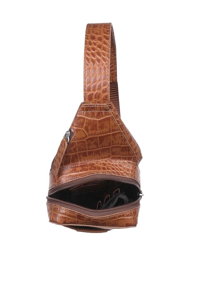 هاي ديزاين حقيبة كروسبودي رجالية من هايدساين، لون بني فاتح، موديل هيثرو-01 (مقاس متوسط) - Image 5