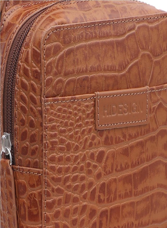 هاي ديزاين حقيبة كروسبودي رجالية من هايدساين، لون بني فاتح، موديل هيثرو-01 (مقاس متوسط) - Image 4