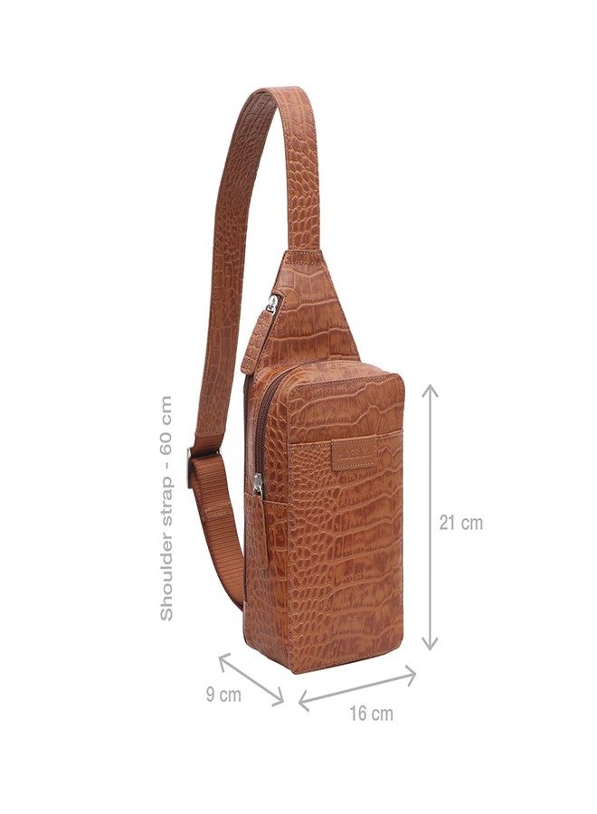 هاي ديزاين حقيبة كروسبودي رجالية من هايدساين، لون بني فاتح، موديل هيثرو-01 (مقاس متوسط) - Image 2