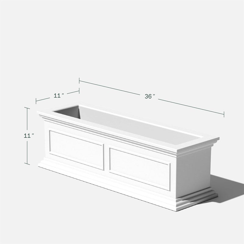Veradek Brixton Window Box Plastic Planter  Large Rectangular Planter for Outdoor BalconyWindowsill  CrackResistant AllWeather  Classic Estate Design for Flowers Herbs Succulents - Image 2