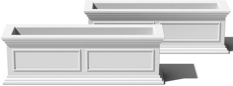 Veradek Brixton Window Box Plastic Planter  Large Rectangular Planter for Outdoor BalconyWindowsill  CrackResistant AllWeather  Classic Estate Design for Flowers Herbs Succulents - Image 1