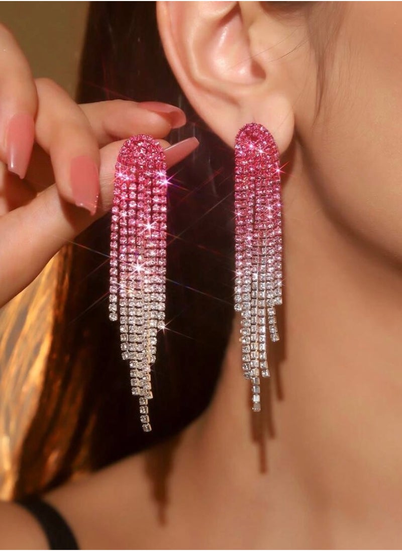 Dangle Charms Elegant & Stylish Drop Earrings For Women Cubic Zirconia  - Image 1