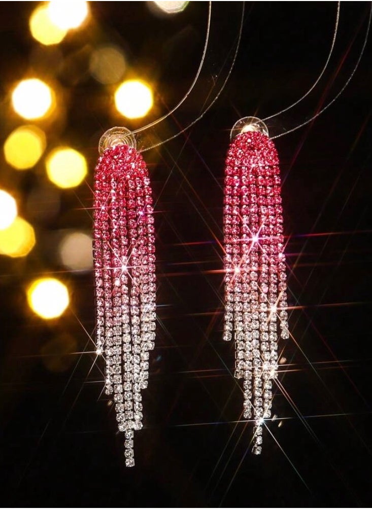 Dangle Charms Elegant & Stylish Drop Earrings For Women Cubic Zirconia  - Image 3