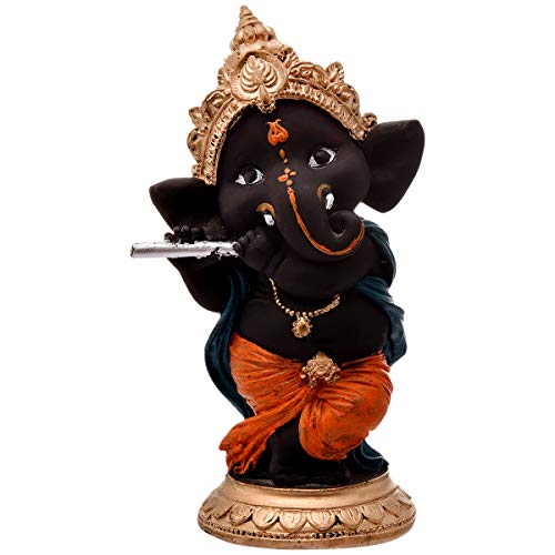 Karigaari India Handcrafted Polyresin Eco Friendly Lord Ganesha Ganpati Idol Figurine | Lord Ganesha Statue for Home Decoration (Multicolor) - Image 4