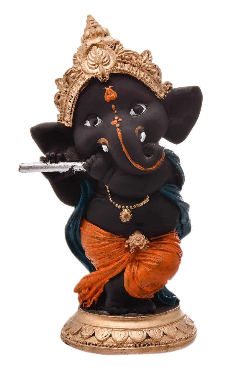 Karigaari India Handcrafted Polyresin Eco Friendly Lord Ganesha Ganpati Idol Figurine | Lord Ganesha Statue for Home Decoration (Multicolor) - Image 3