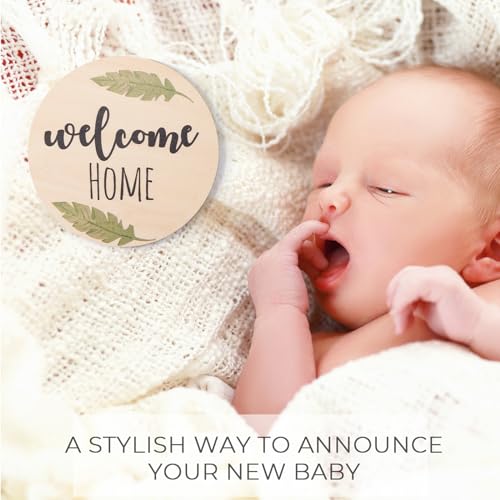 Giftacity Baby Monthly Milestone Cards Sign - 7 Double Sided Animals Marker Wooden Circles Discs Newborn Photography Prop, Pregnancy Journey Birth Announcement Sign Baby Boy and Girl Gift Sets - Image 2