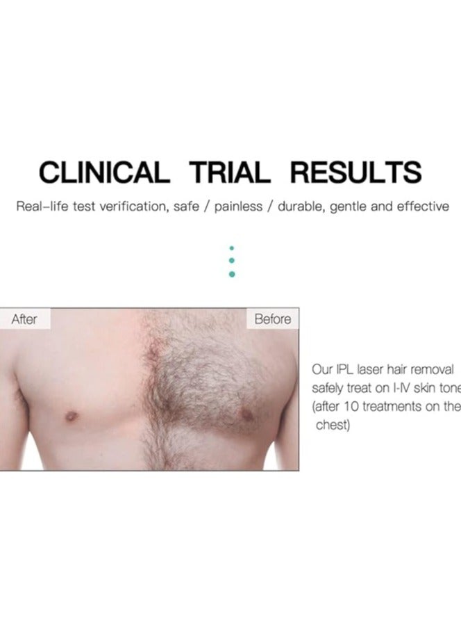 جهاز إزالة الشعر للاستخدام المنزلي، ماكينة إزالة الشعر بالليزر بدون ألم للإزالة الدائمة للوجه والجسم والساقين وإزالة شعر البيكيني، ماكينة إزالة الشعر السلكية - Image 3