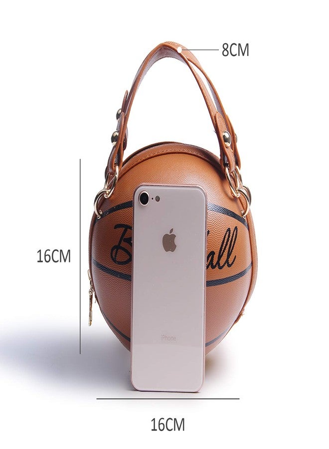 Lanpet Women Crossbody Bags Basketball Shaped PU Handbags Adjustable Strap Shoulder Messenger Bag - Image 4