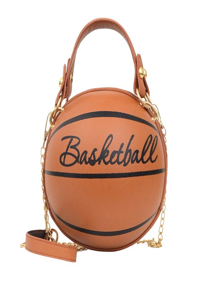 Lanpet Women Crossbody Bags Basketball Shaped PU Handbags Adjustable Strap Shoulder Messenger Bag - Image 1
