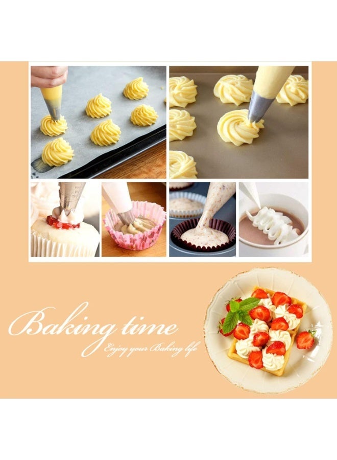 Disposable Piping Bags - Anti-Burst Pastry Bags with Anti-Slip Bump Texture - Medium Size Icing and Frosting Bags for Professional Cake and Cookie Decoration - Image 3
