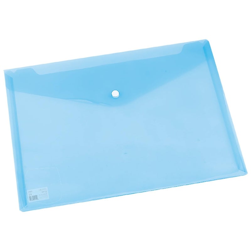 Deli FC Snap A4 Document File Bag, Blue
