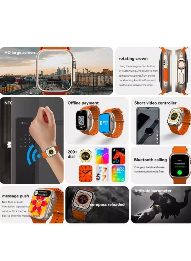 Gravity New S8 Ultra Smartwatch Series 8 S8 Smart Watch Ultra AI Voice Smart Watch 2.0inch Bluetooth Call Wriless Charging Watch 8 Ultra - Image 3