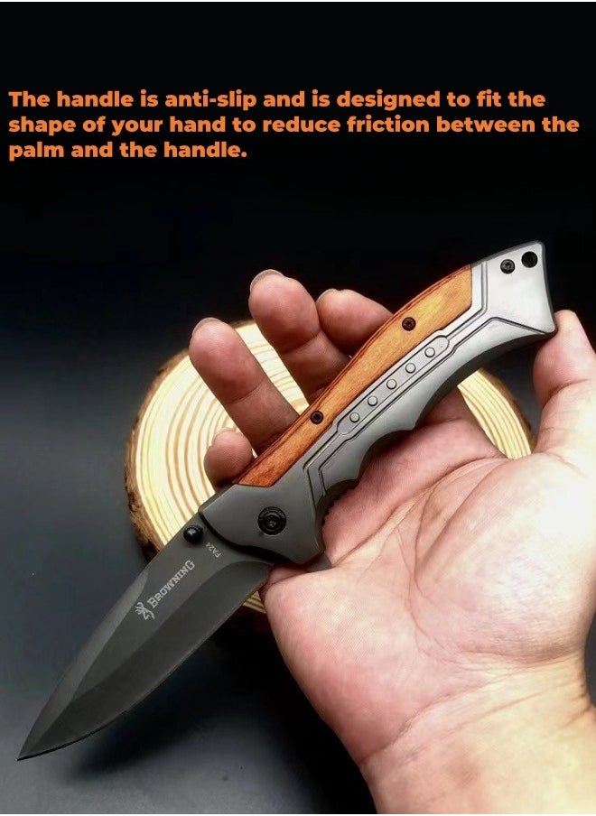 Multifunctional Stainless Steel Folding Knife G10 Handle All-Steel Portable Outdoor Folding Knife Outdoor Camping Fruit Knife