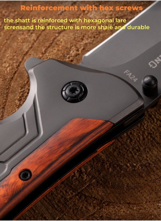 Multifunctional Stainless Steel Folding Knife G10 Handle All-Steel Portable Outdoor Folding Knife Outdoor Camping Fruit Knife