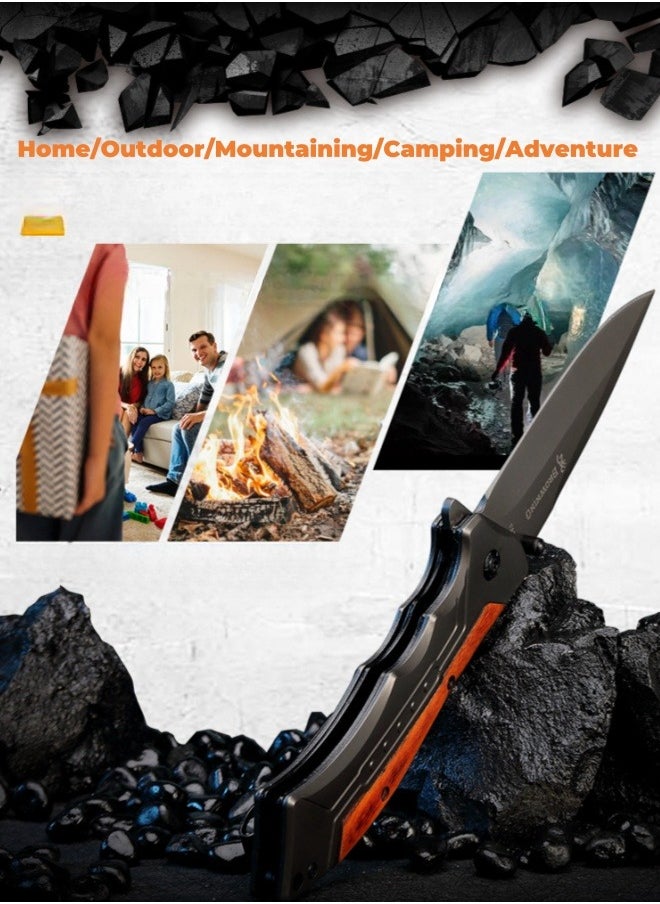 Multifunctional Stainless Steel Folding Knife G10 Handle All-Steel Portable Outdoor Folding Knife Outdoor Camping Fruit Knife