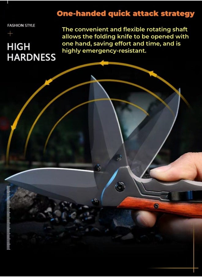Multifunctional Stainless Steel Folding Knife G10 Handle All-Steel Portable Outdoor Folding Knife Outdoor Camping Fruit Knife