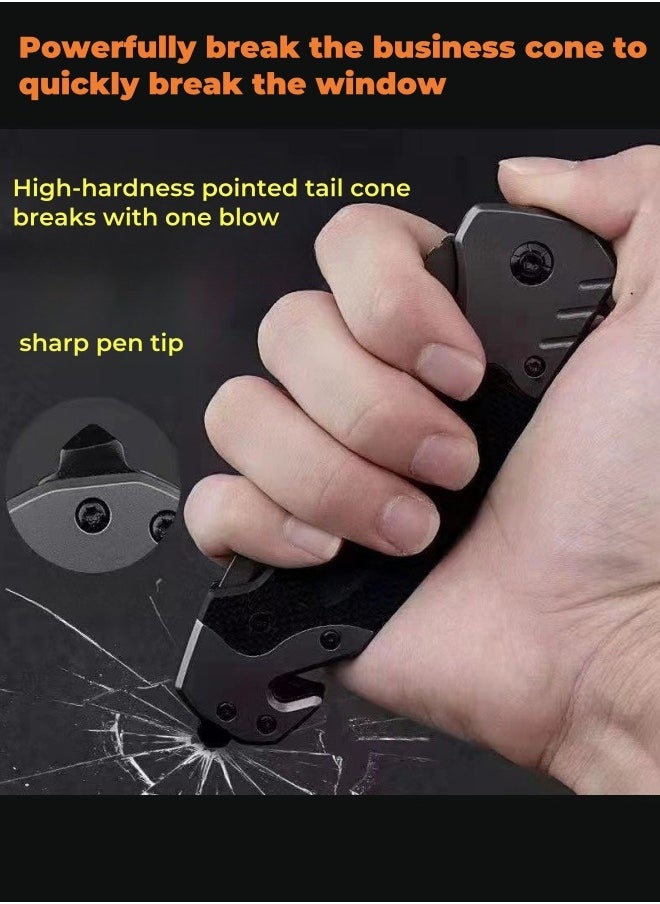 Multifunctional Stainless Steel Folding Knife G10 Handle All-Steel Portable Outdoor Folding Knife Outdoor Camping Fruit Knife