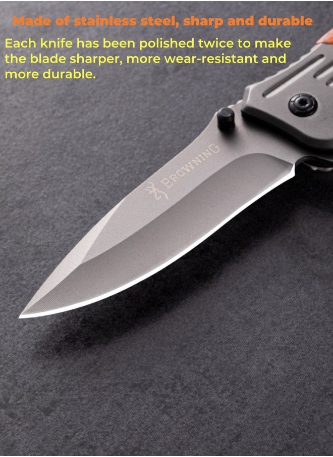 Multifunctional Stainless Steel Folding Knife G10 Handle All-Steel Portable Outdoor Folding Knife Outdoor Camping Fruit Knife