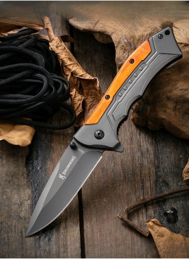 Browning متعددة الوظائف الفولاذ المقاوم للصدأ سكين للفرد G10 مقبض جميع الصلب المحمولة في الهواء الطلق سكين للفرد التخييم في الهواء الطلق سكينة الفاكهة  - Image 1