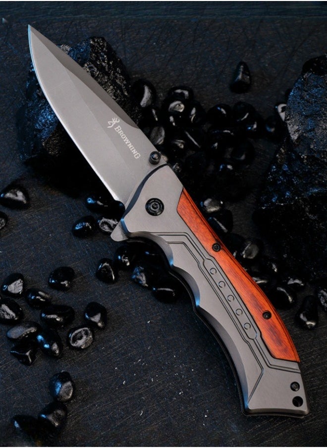 Browning متعددة الوظائف الفولاذ المقاوم للصدأ سكين للفرد G10 مقبض جميع الصلب المحمولة في الهواء الطلق سكين للفرد التخييم في الهواء الطلق سكينة الفاكهة  - Image 2