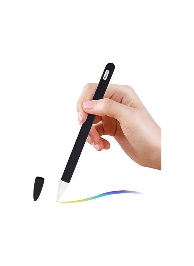 erorex Soft Silicone Case for Apple Pencil 2nd Generation, Protective Sleeve Holder Grip and Nib Cover Accessories Kit Compatible with Apple Pencil 2nd Gen, iPad Pro 12.9 Inch / 11 Inch -Black  - Image 1